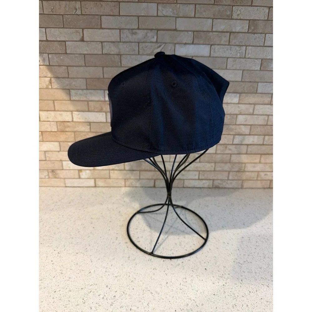 Adidas Black Snapback Hat Flat Brim Performance Baseball Cap Athletic Unisex